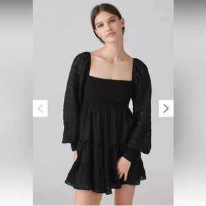 Urban Outfitters River Smocked Long Sleeve Minidress